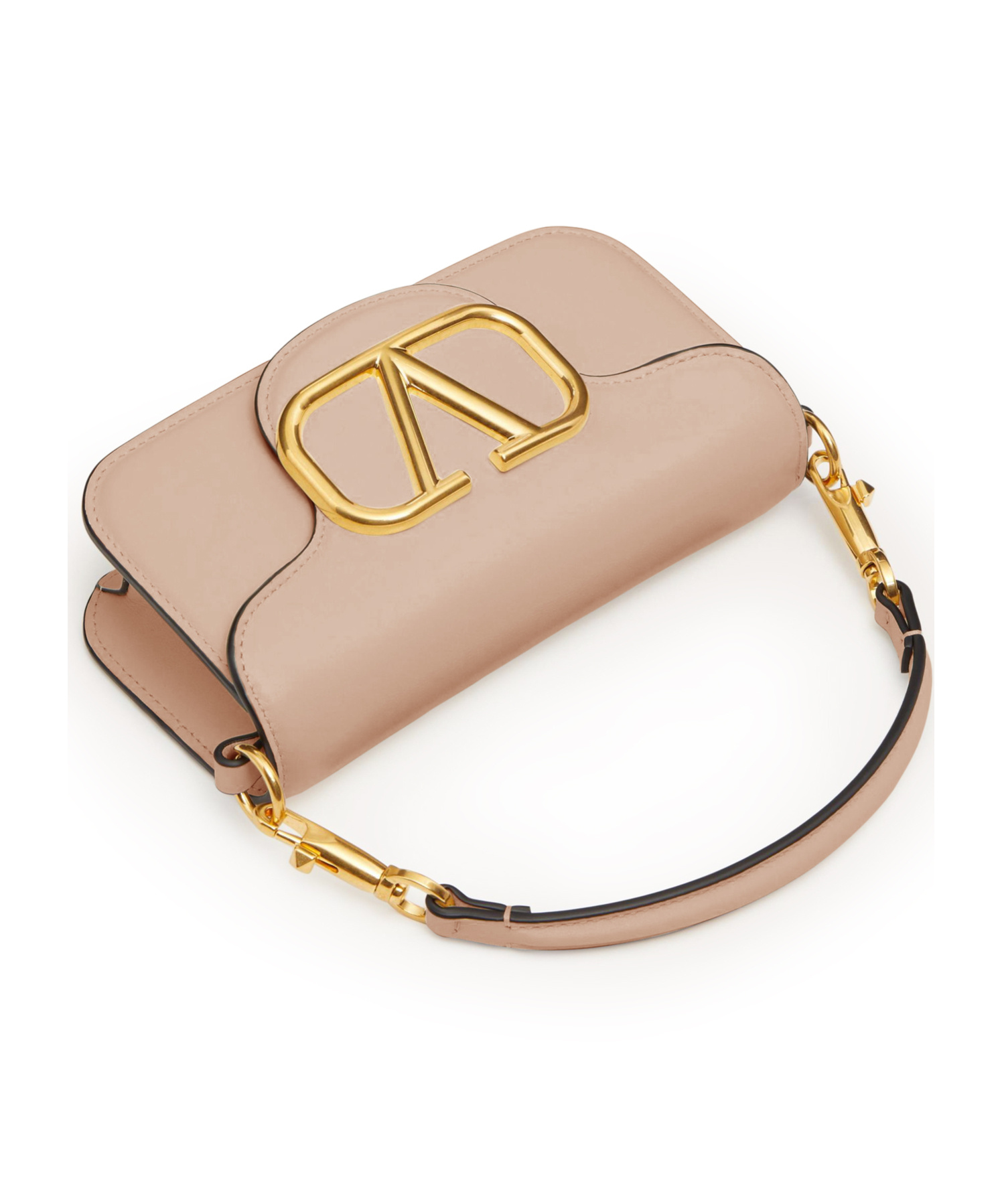 Valentino Small Flip Shoulder Bag In Nude
