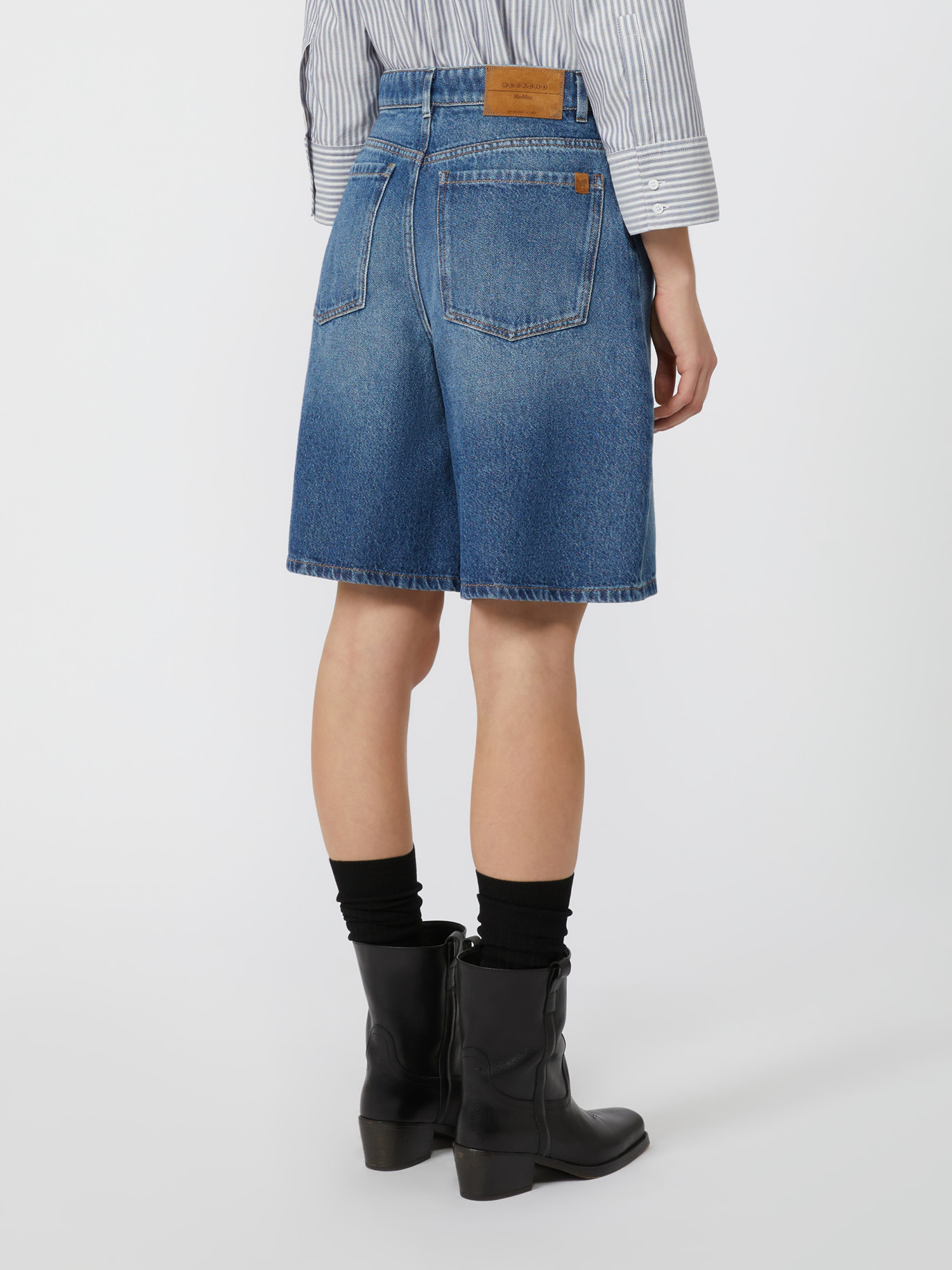 Weekend Max Mara Bermudas De Denim De Algodón