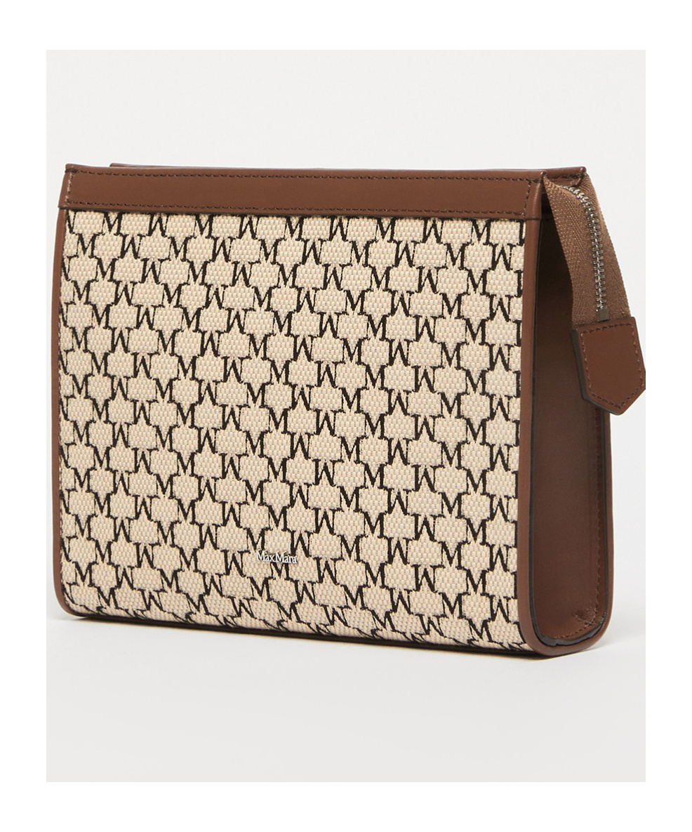 Max Mara Mmtrousses Logo Plaque Zip In Nude