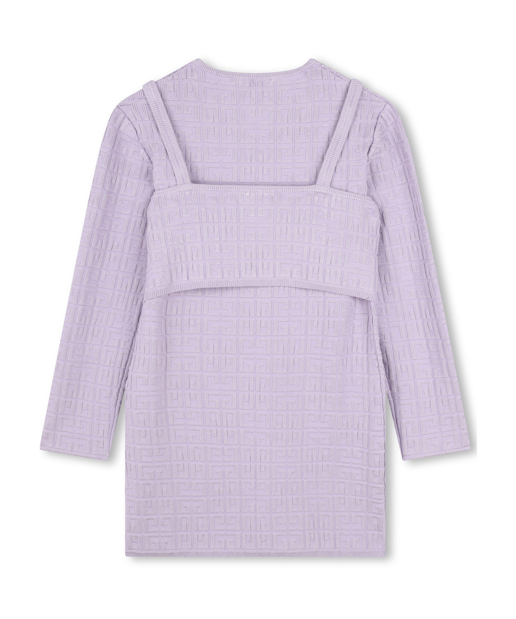 Givenchy 4g-jacquard Layered Dress In Purple