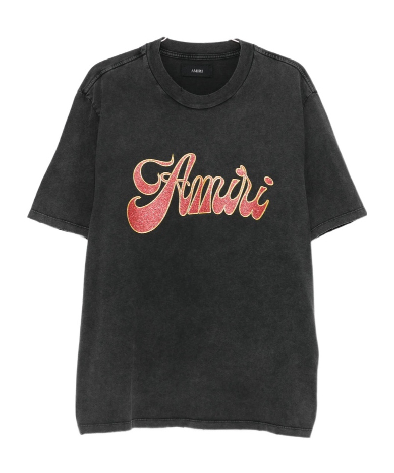 Amiri Groovy Logo-print Cotton-jersey T-shirt In Black