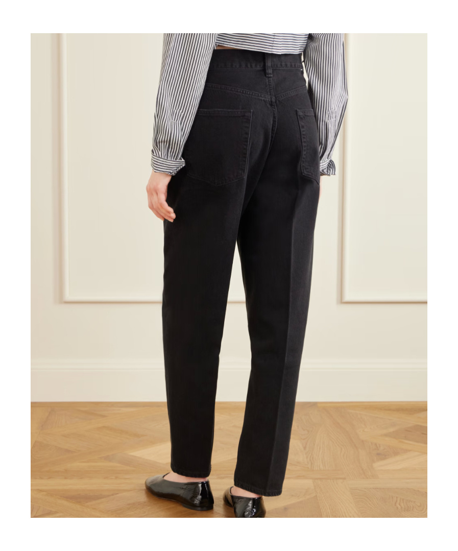 Agolde 80s High-rise Straight-leg Jeans In Black