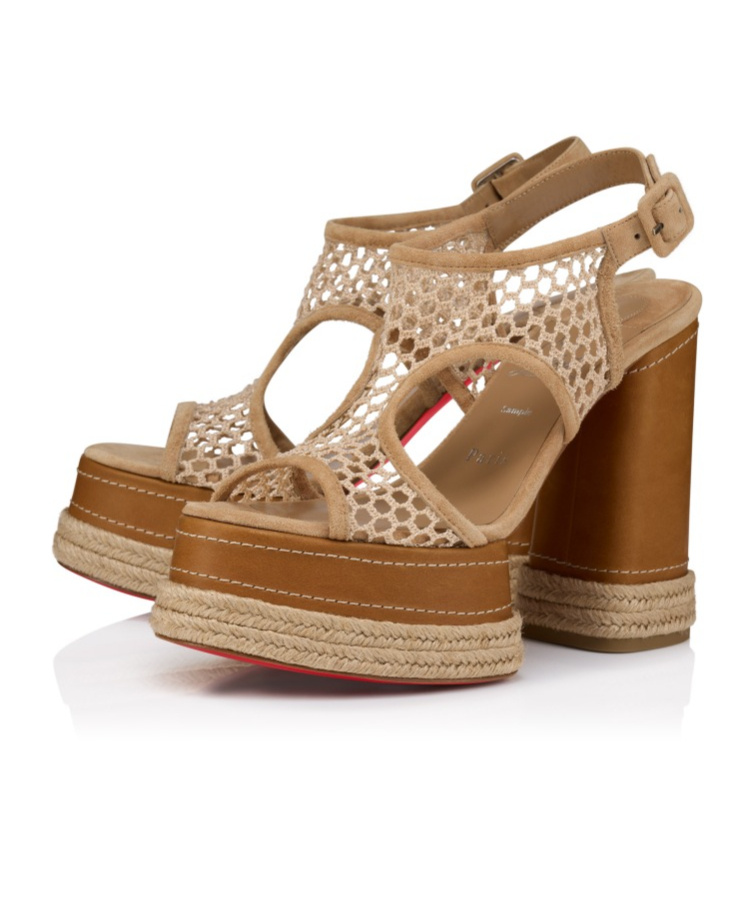 Christian Louboutin Almeja 130 Mm Espadrilles In Lionne