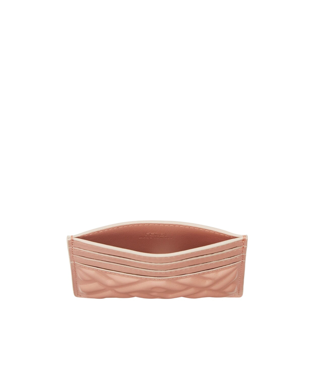 Fendi Rectangular Card Holder In Nude