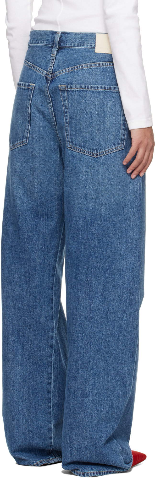 Shop Citizens Of Humanity Brynn High-rise Straight-leg Jeans In Blue