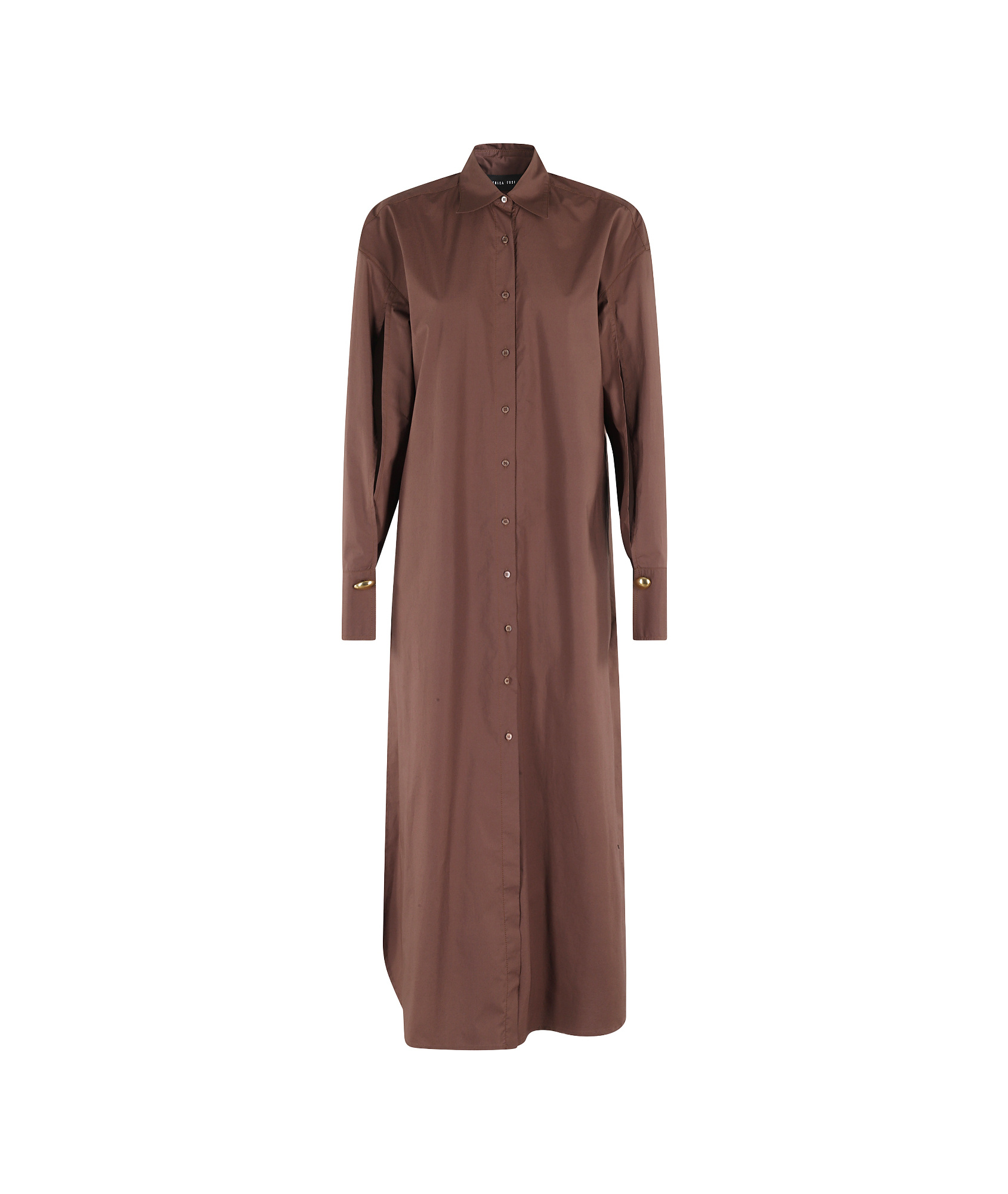 Shop Federica Tosi Poplin Shirt Maxi Dress In Red