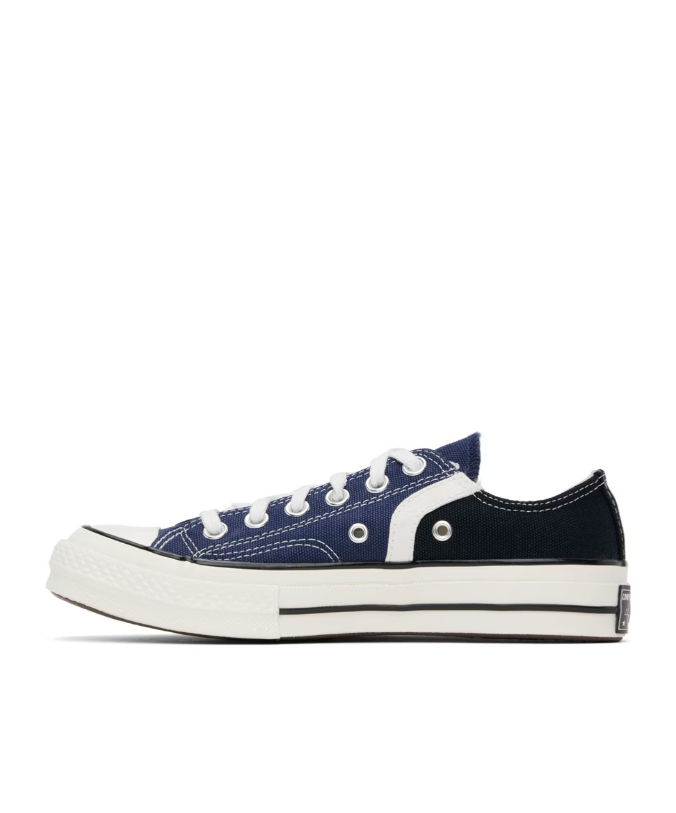Converse Navy Chuck 70 Archival Stripes Low Top Sneakers In White