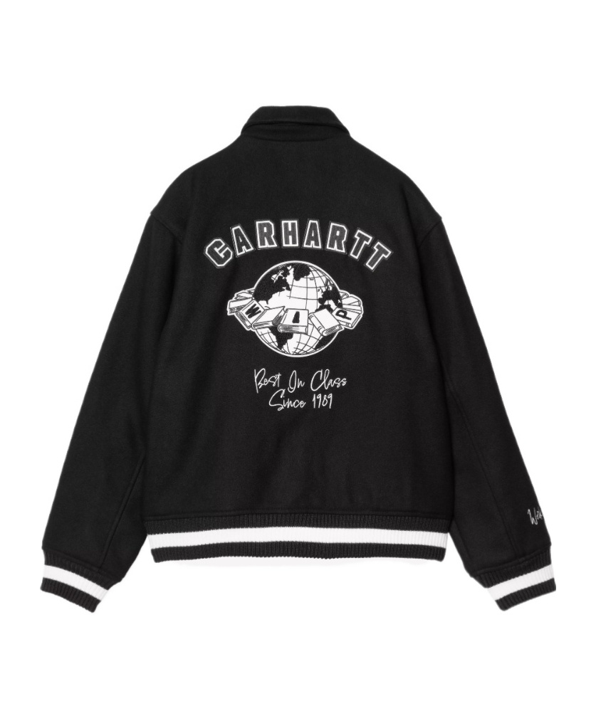 Carhartt World Class Varsity Jacket In Black