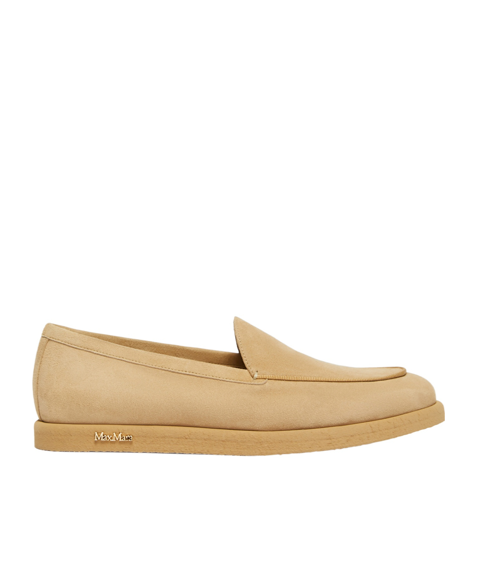 Max Mara Lightweight Suede Loafers In Brown