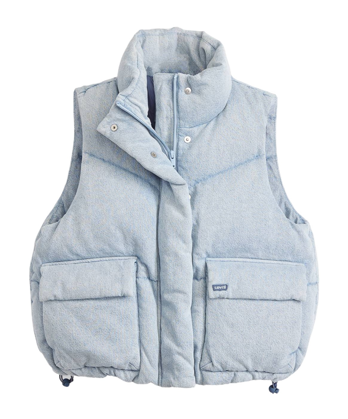 Levi's Zippered Vest In Gray