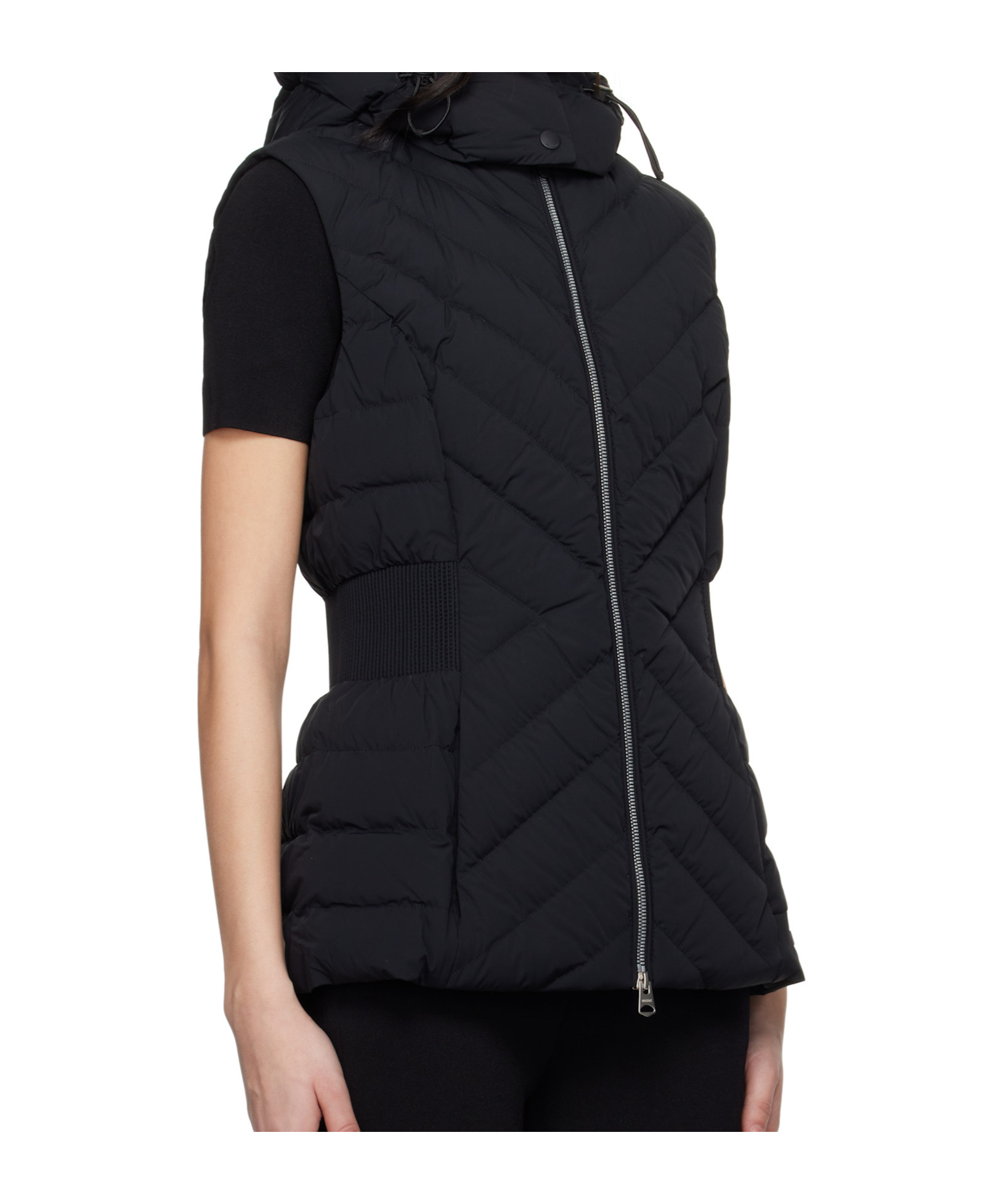 Mackage Black Hoshi Hooded Light Down Vest In Black