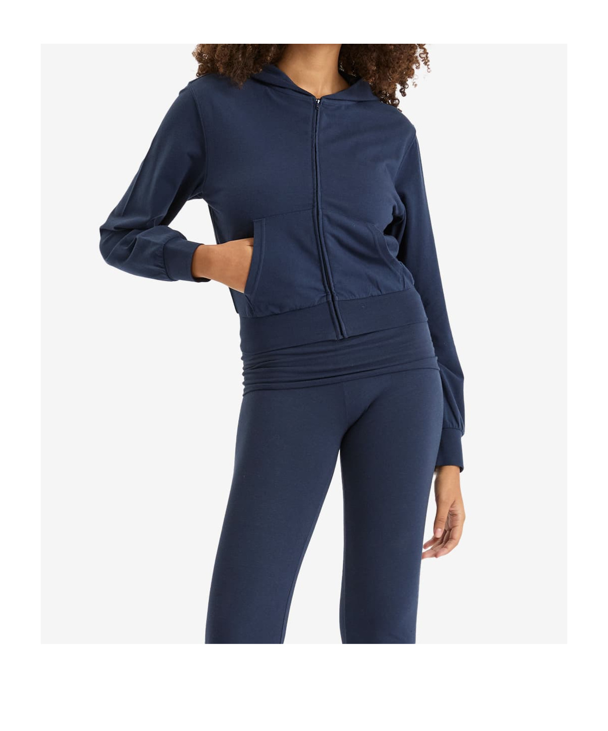 Skims Long Sleeve Sweatshirt In Navy Blue