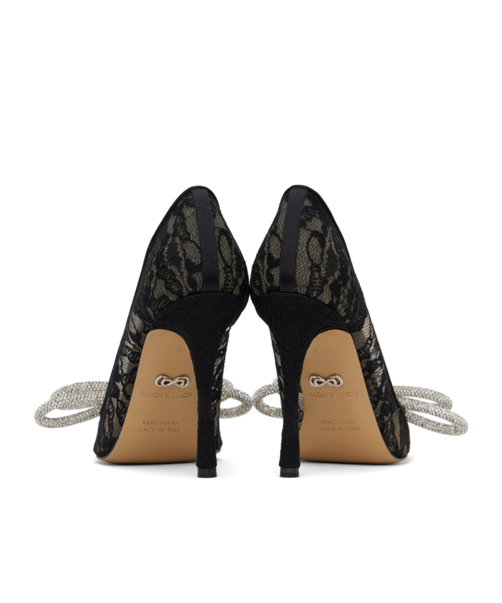 Mach&mach Double Bow High Heels In Black