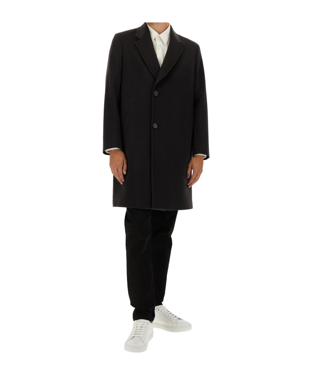 Paul Smith Long Sleeve Single-breasted Coat In Black