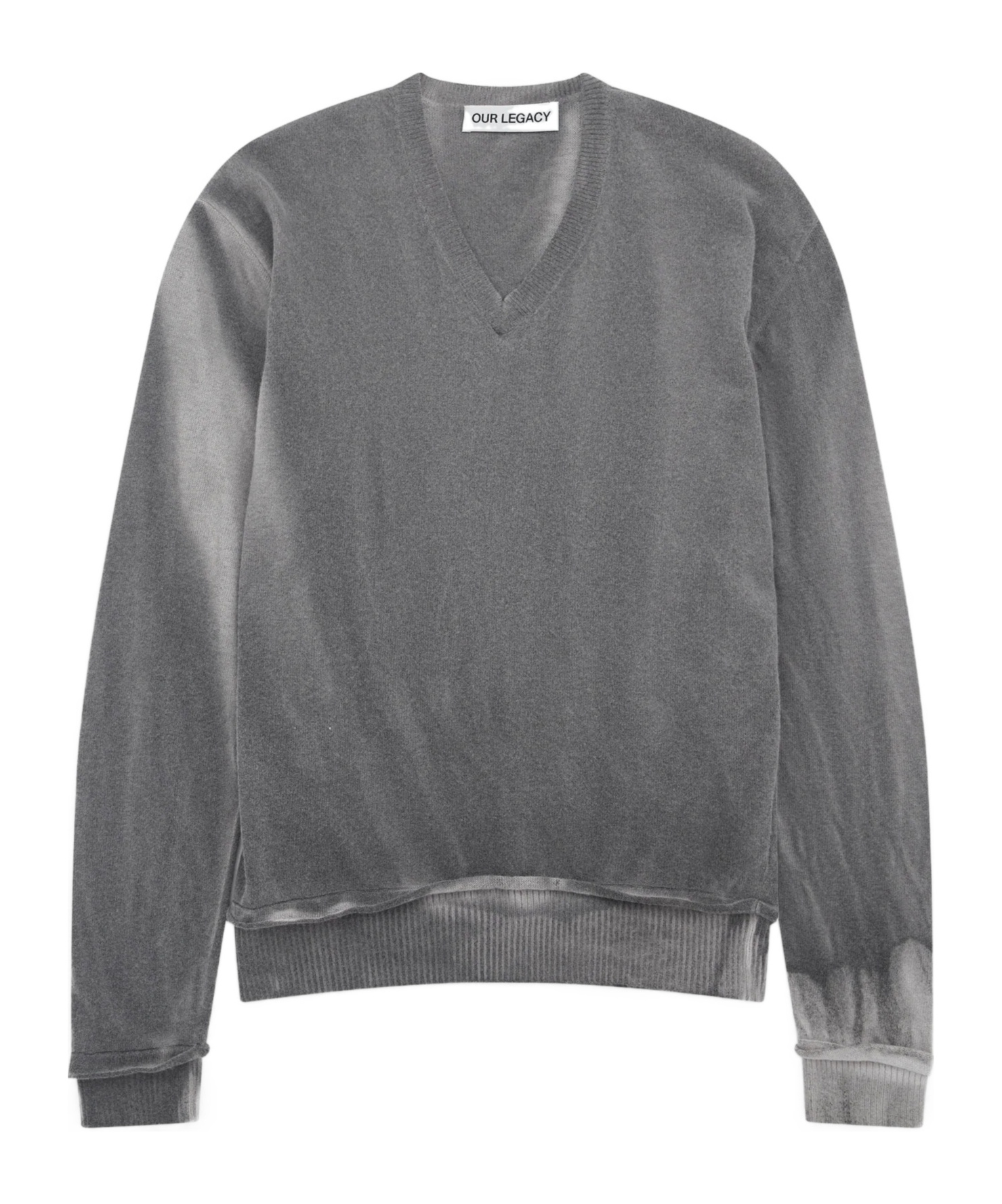 Our Legacy V-neck Long Sleeve Jumper In Gray