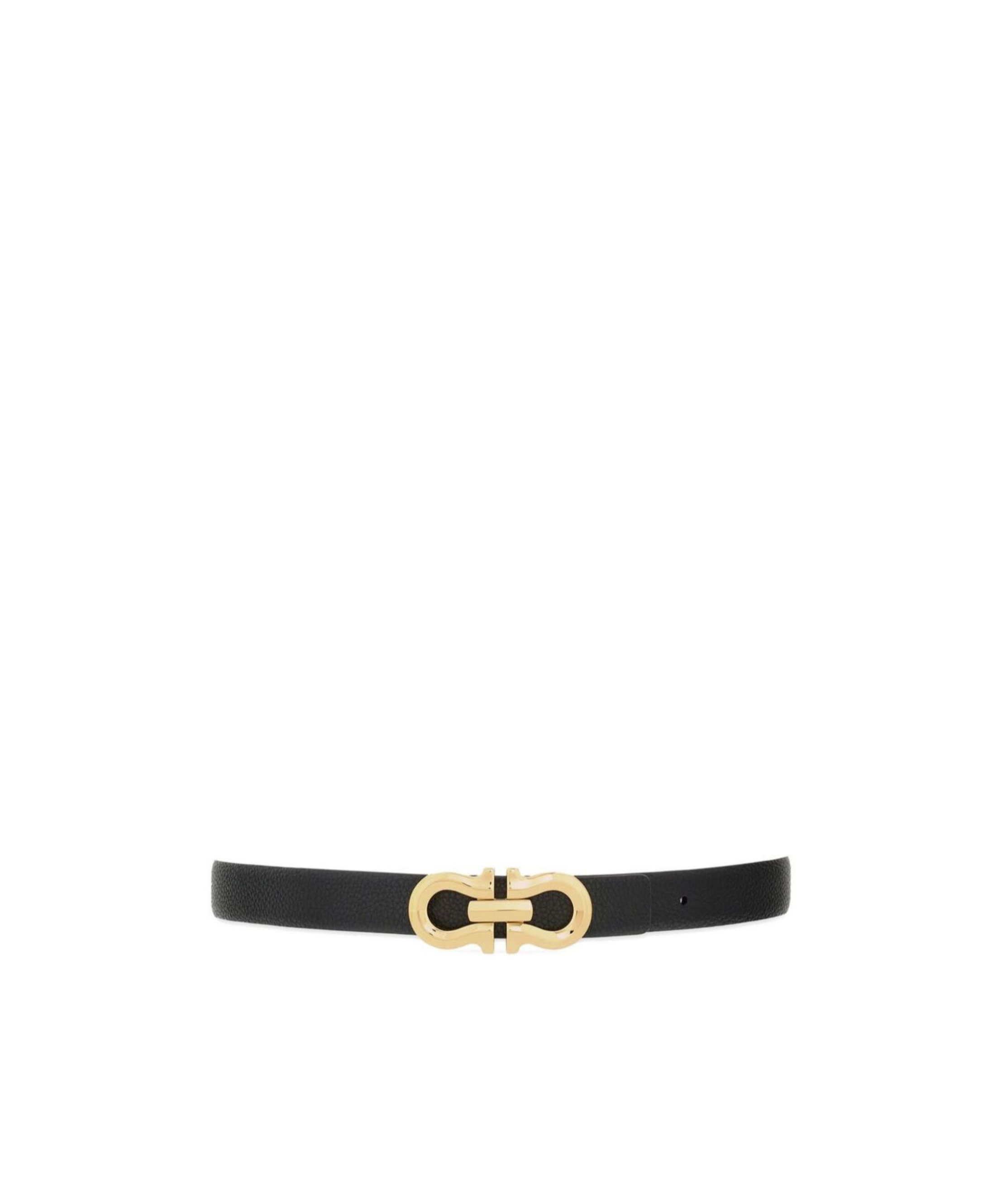 Ferragamo Double-sided Gancini Belt In Black
