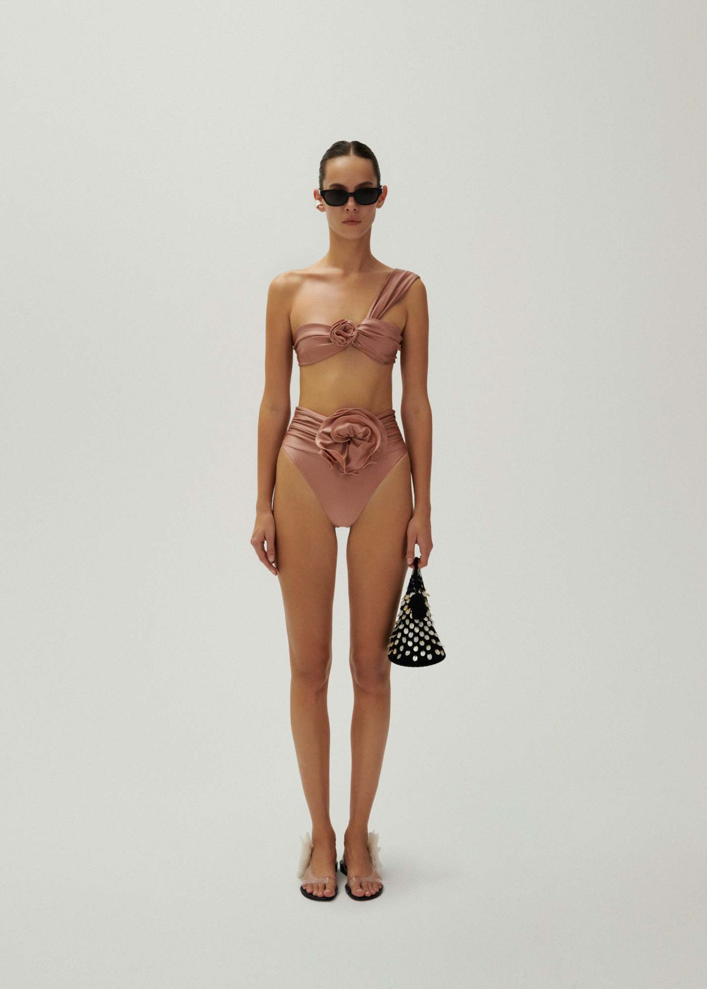 Magda Butrym A Word Shoulder Flower Swimming Jacket In Pink