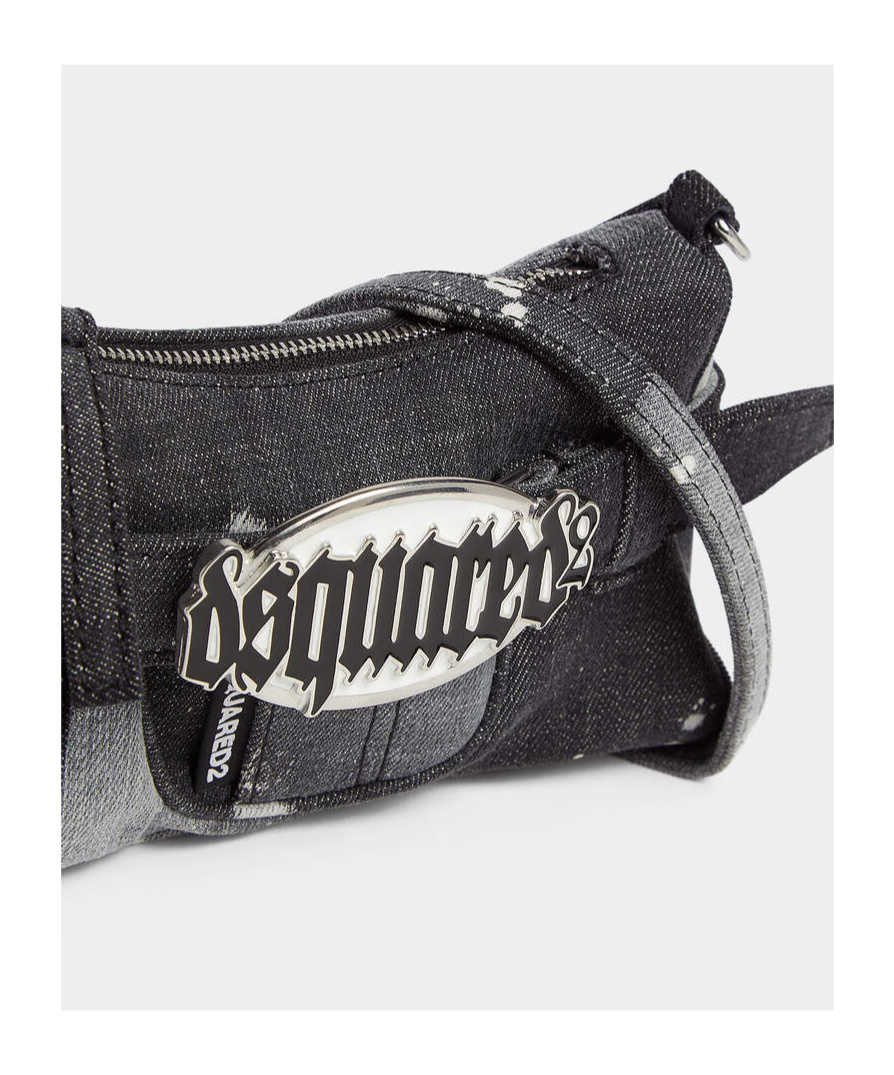 Dsquared2 Mini Zipper Shoulder Bag In Black