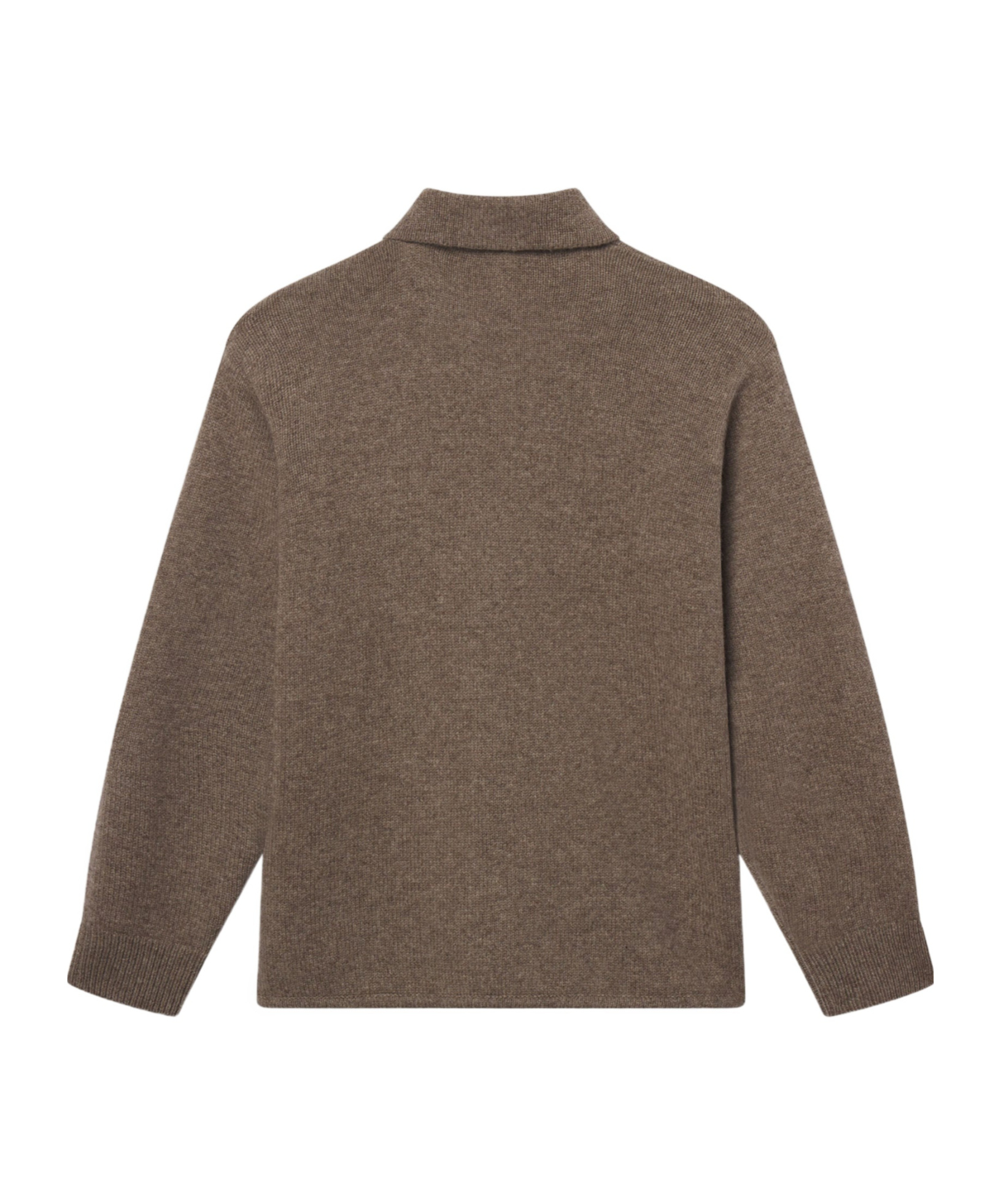 Frame Polo-neck Buttoned Cardigan In Brown