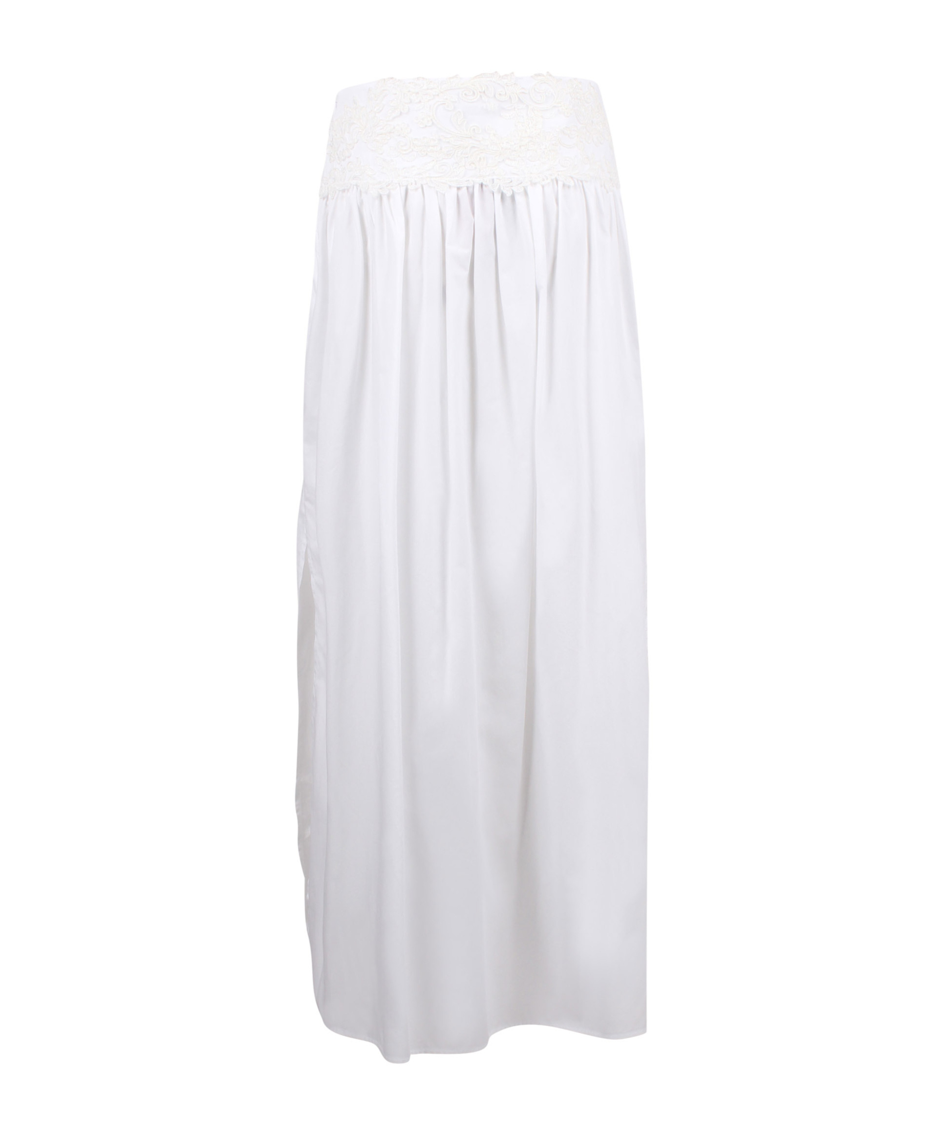 Ermanno Scervino Embroidered Midi Skirt In White