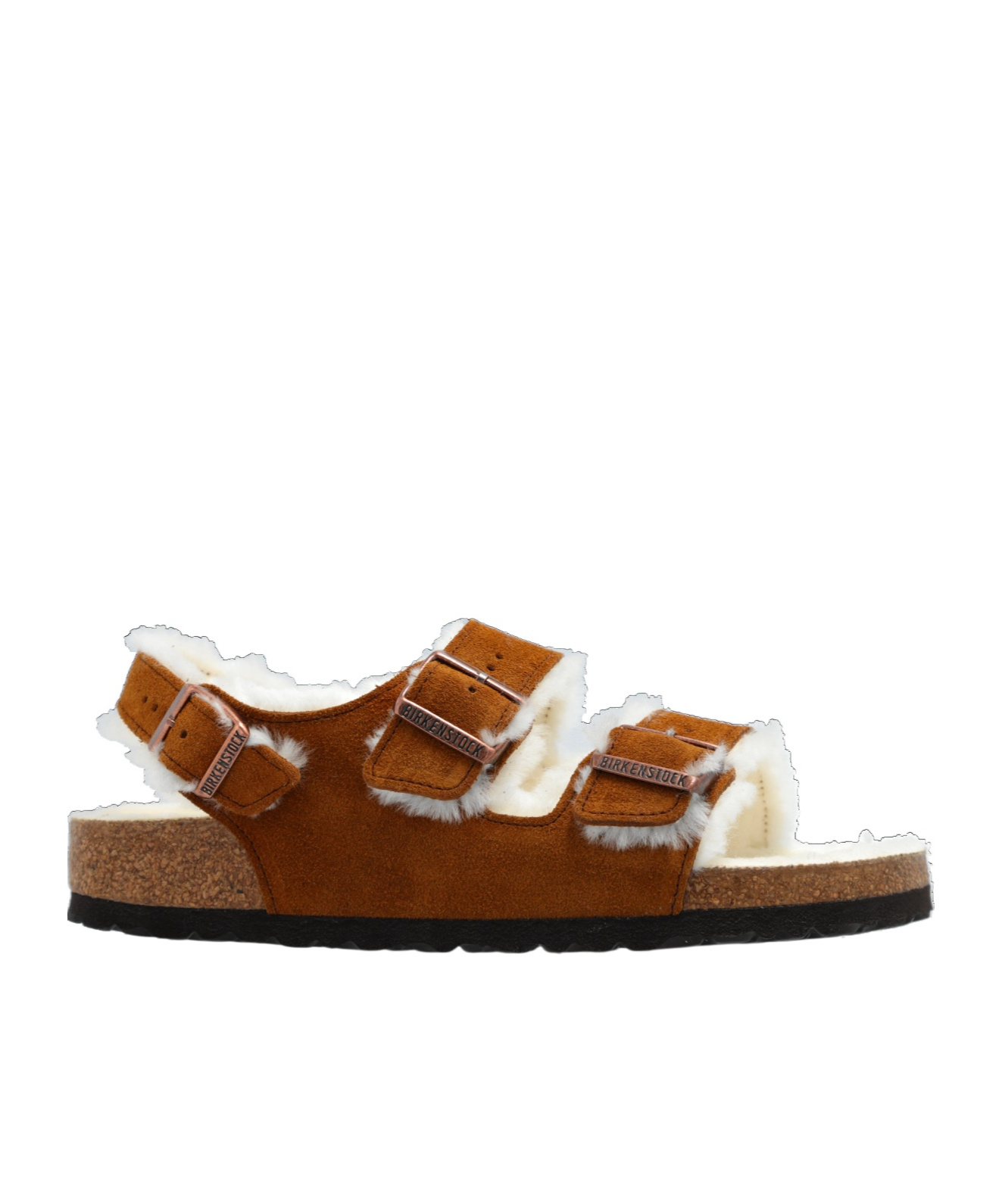 Birkenstock Milan Shearling In Brown