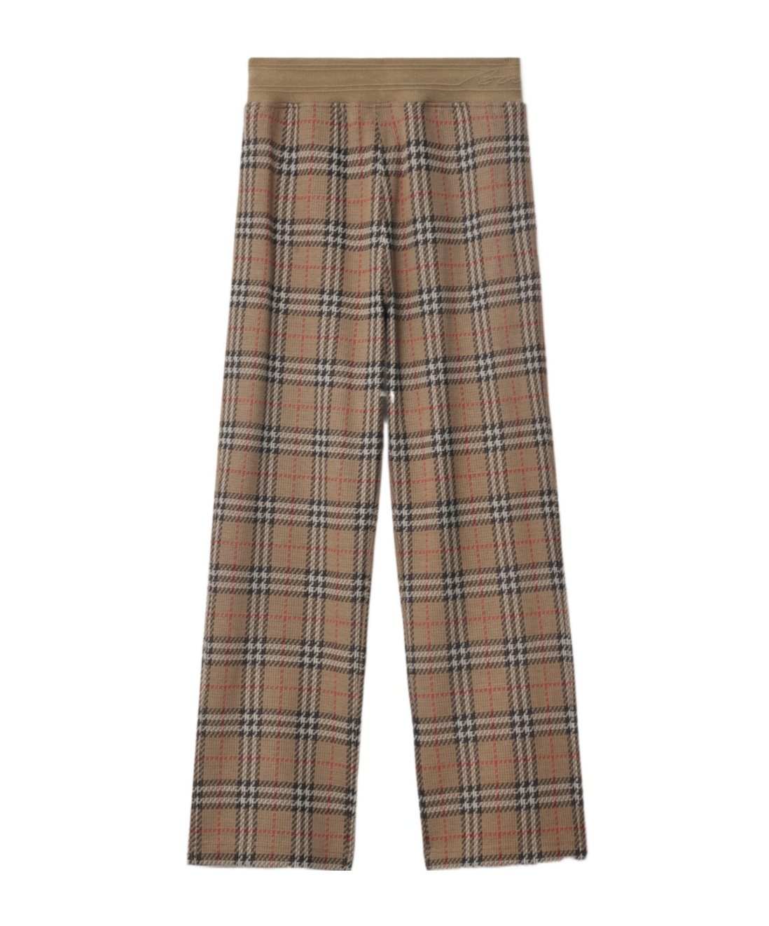 Burberry Check Cotton Blend Track Pants In Nut