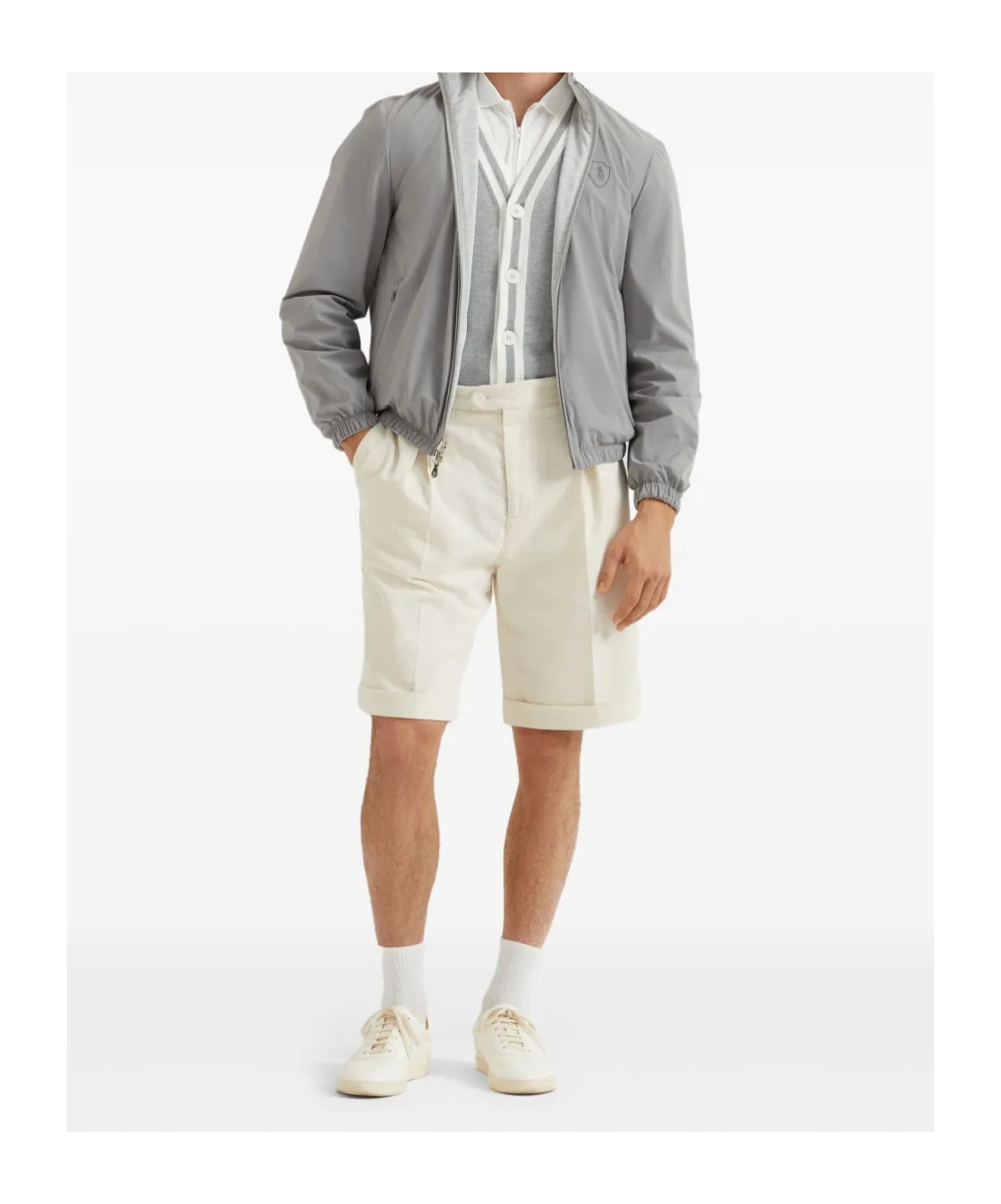 Brunello Cucinelli Cotton Logo-tennis Polo Shirt In White