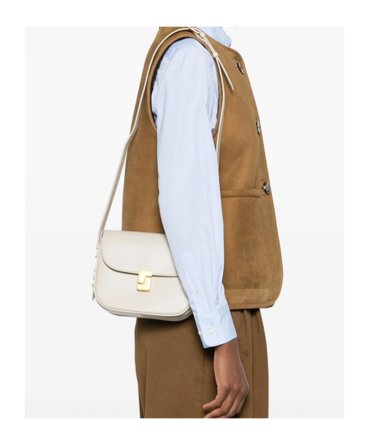 Soeur Flap Shoulder Bag In Sand