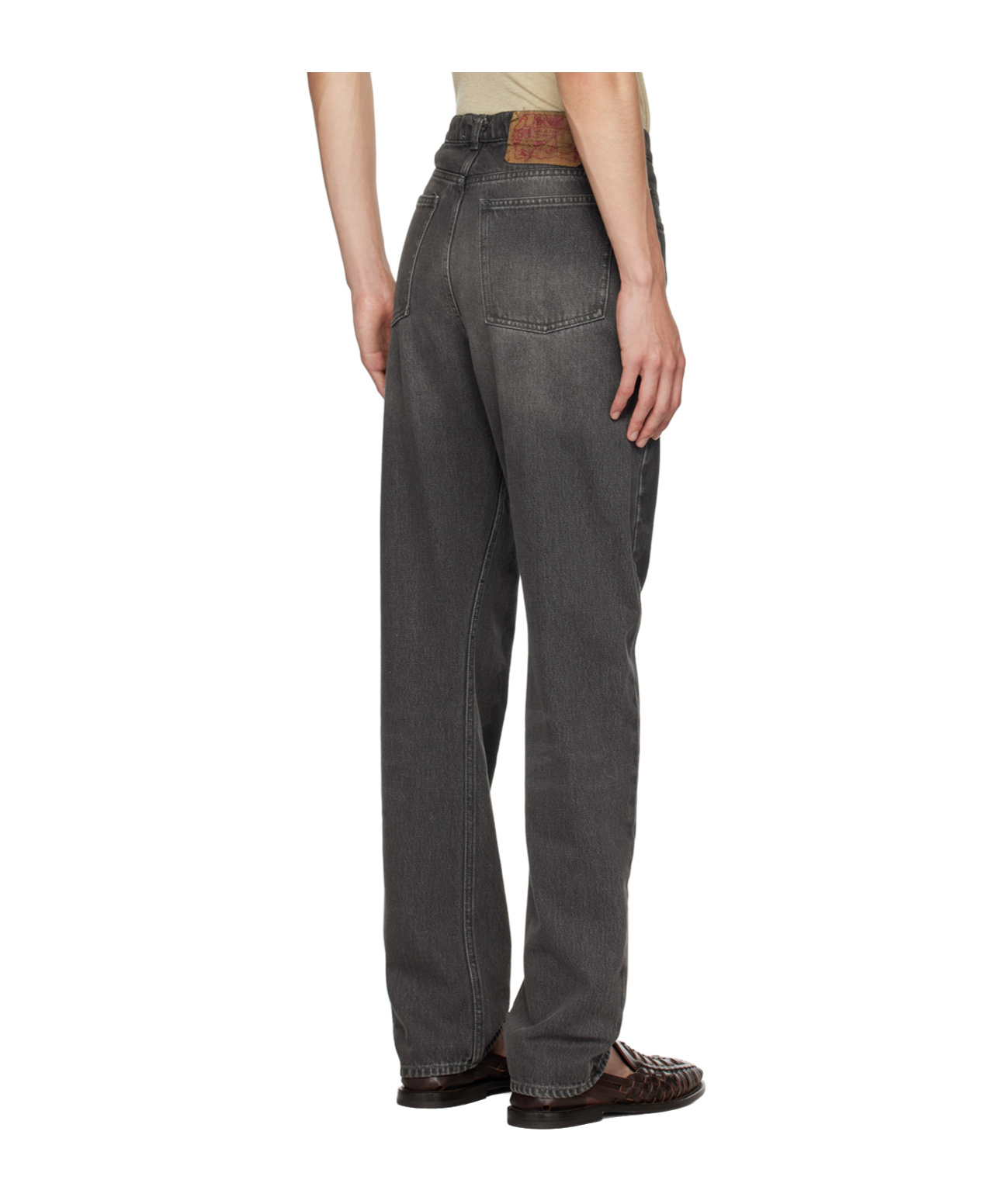 Magliano Gray Unregular Jeans In Black
