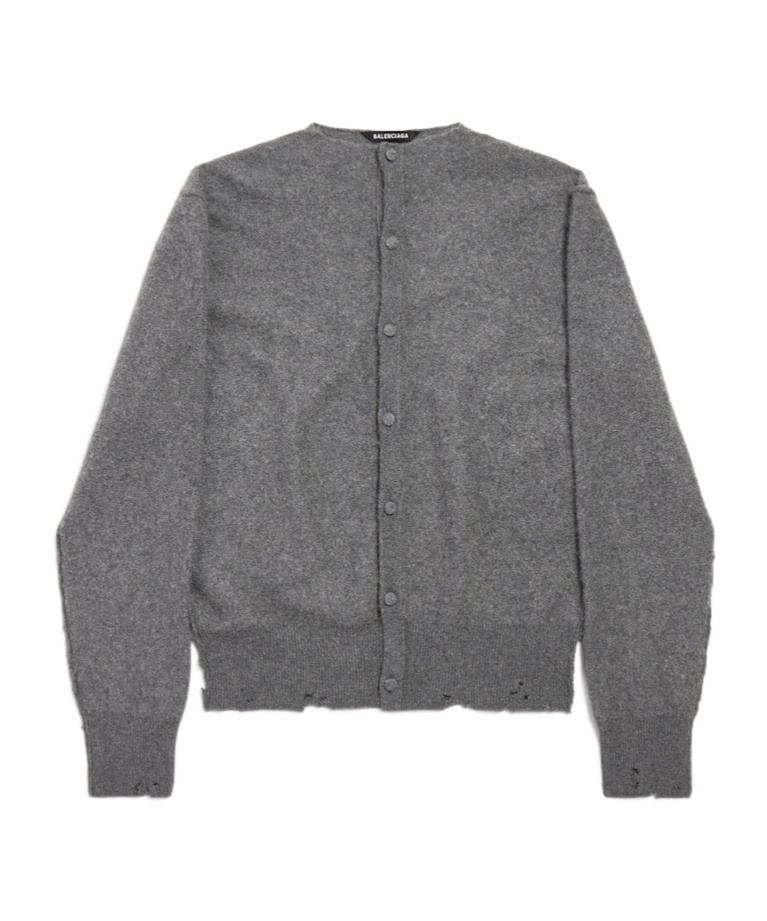 Balenciaga Women's Inside-out Cardigan In Grey In Grey