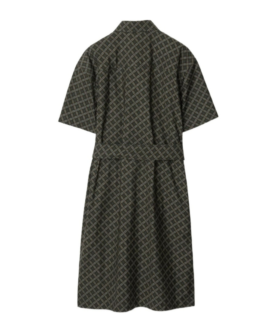 Burberry Check-pattern Cotton Shirt Dress In Snug
