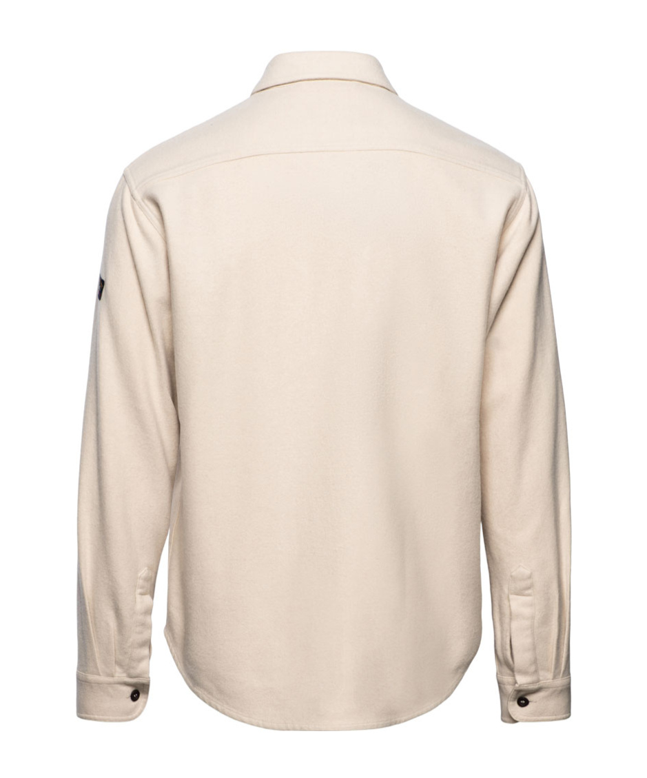 Paul & Shark Long-sleeved Shirt Jacket In Light Beige