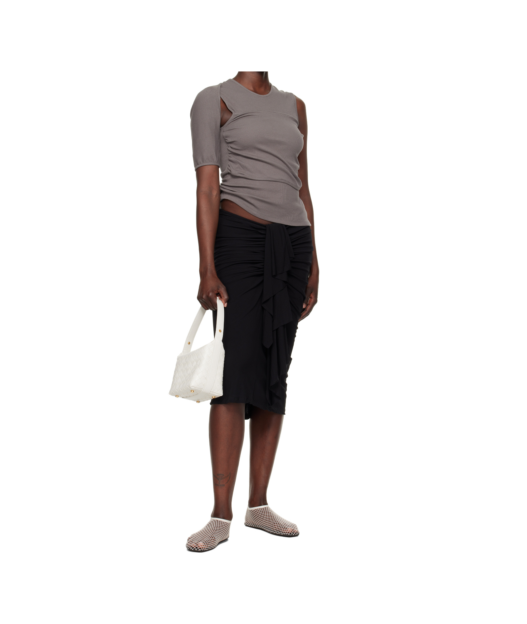 Christopher Esber Gray Contorsion Rib Tank Top In Gray