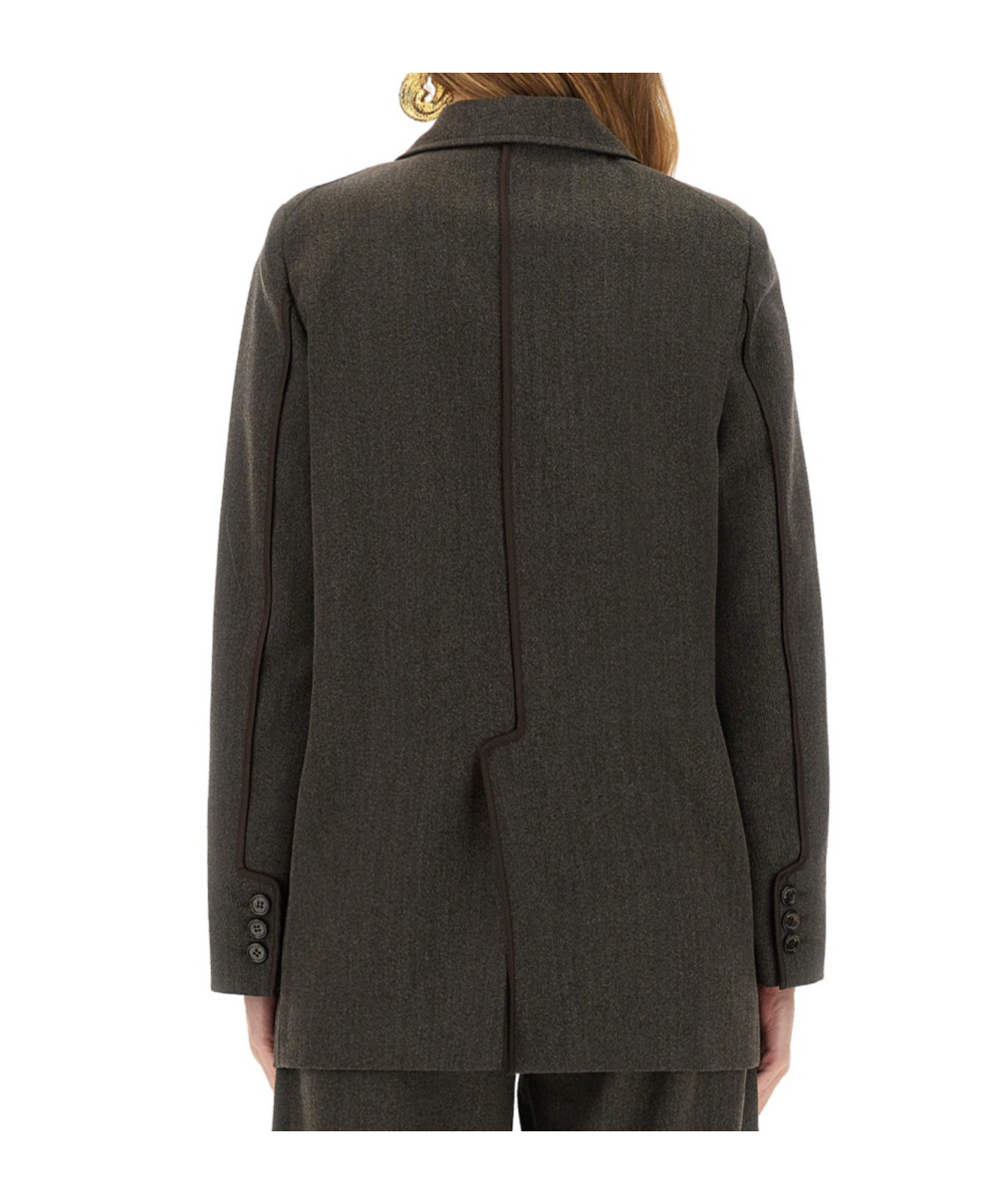 Moschino Jeans Wool Blend Jacket In Black