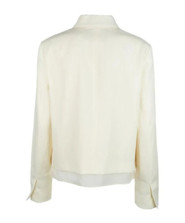 Shop Fabiana Filippi Long Sleeved Buttoned Jacket In White
