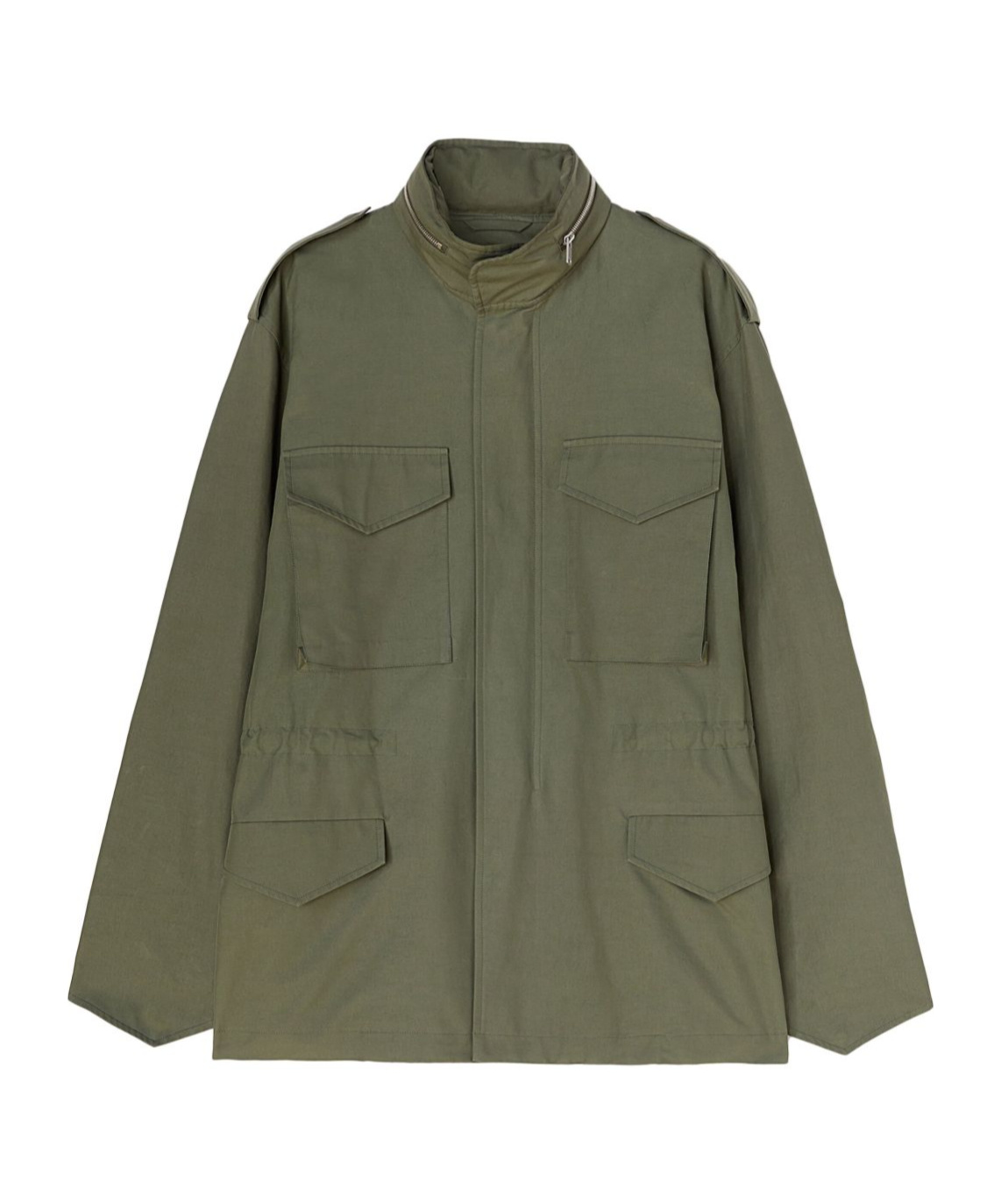 Jil Sander Concealed Fastening Shirt Jacket In Green
