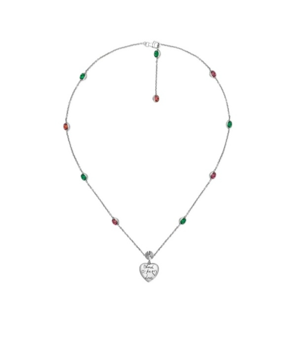 Gucci Pendant Necklace In Gray