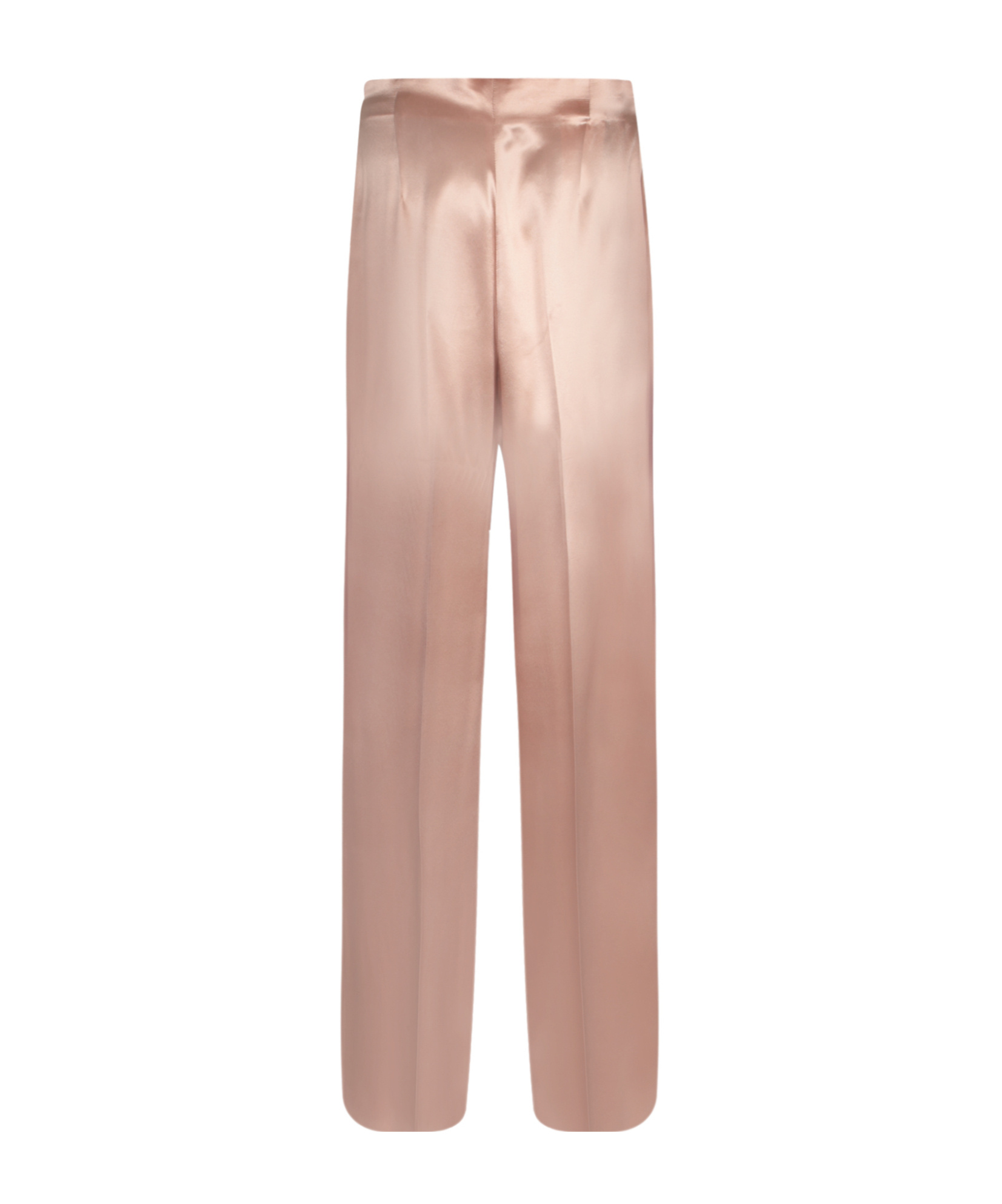 Alberta Ferretti Satin Flared Pants In Neutral