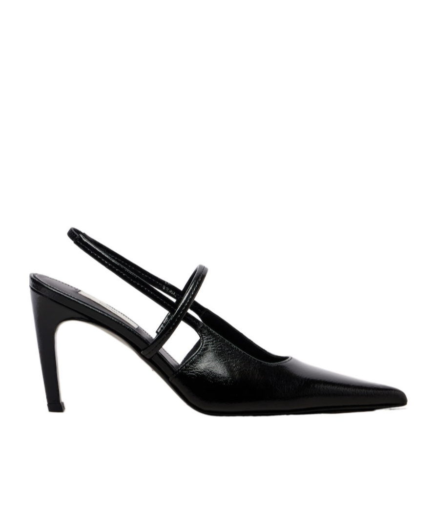 Totême Leather Slingback Pumps In Black