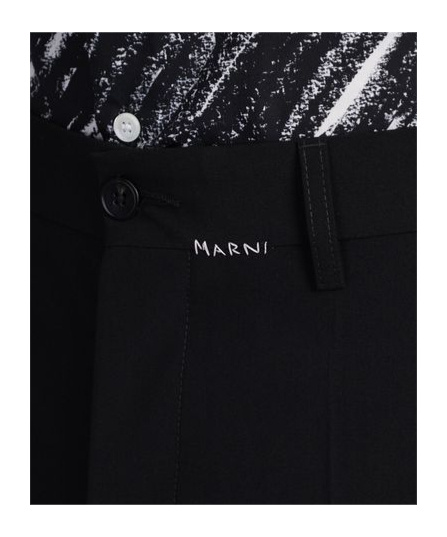 Marni Pants In Black Cotton In Black