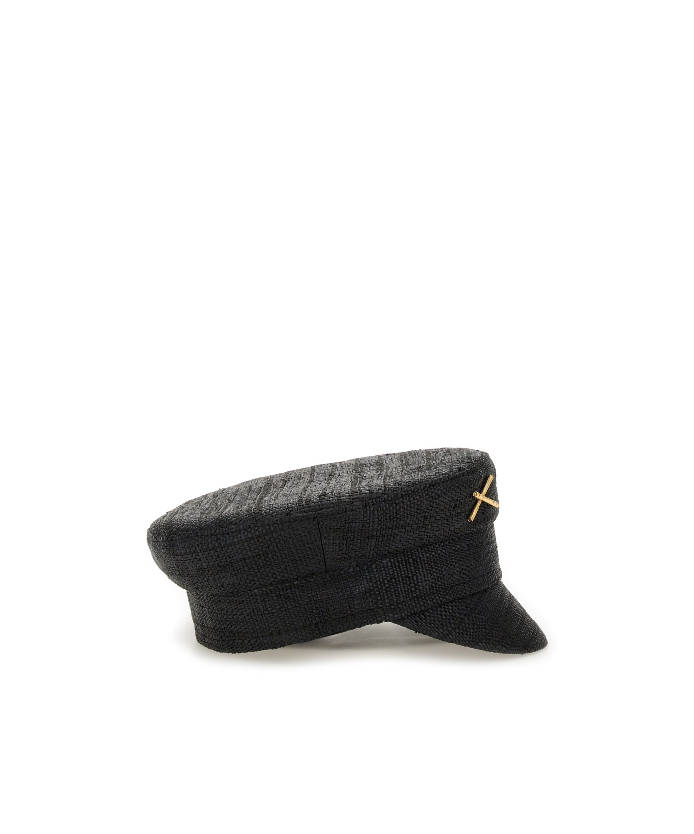 Ruslan Baginskiy Piercing Inspired Baker Boy Cap In Black