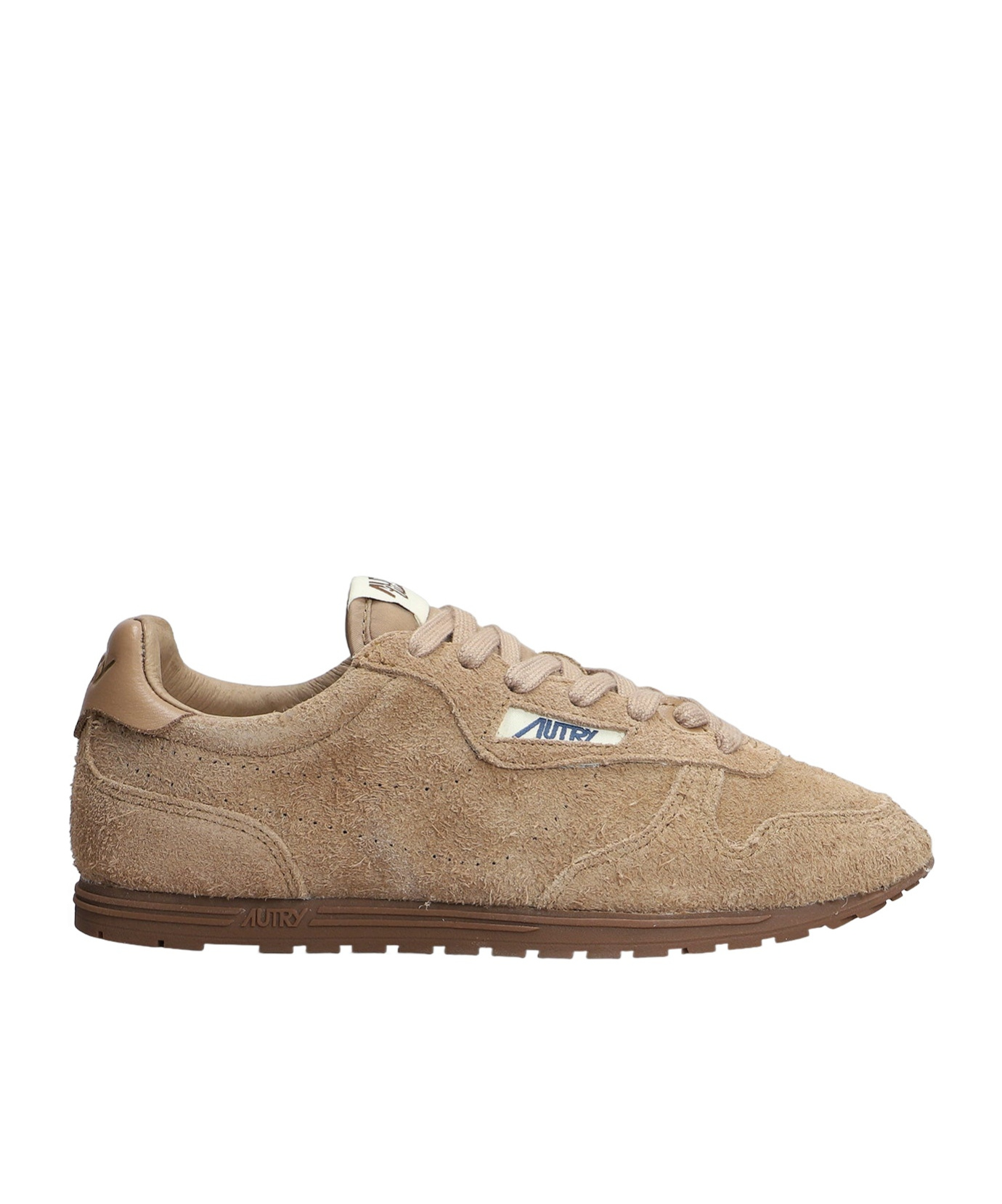 Autry Windspin Tonal Sneakers In Suede And Leather In Nude