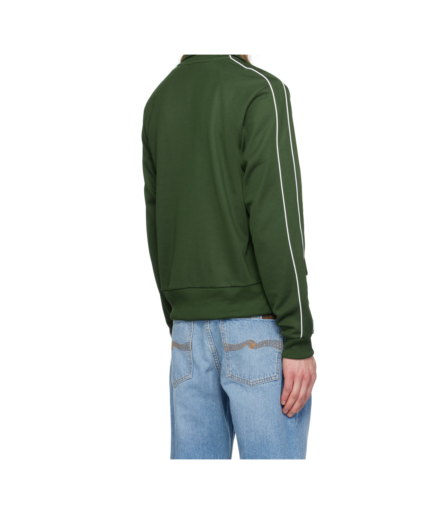 Lacoste Paris Piqué Zipped Track Jacket In Green