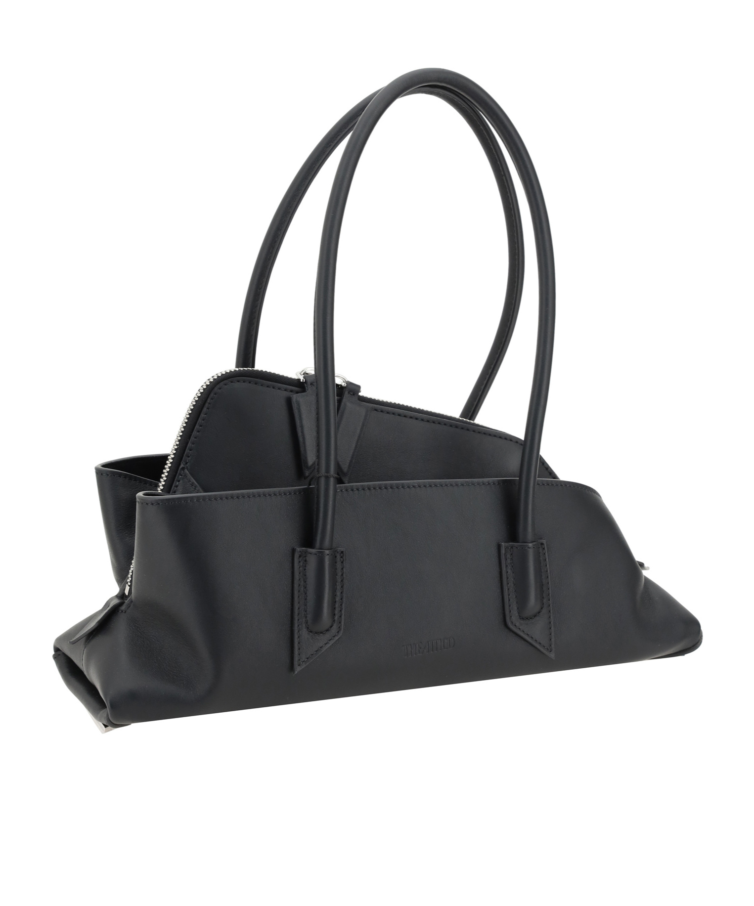 Attico The La Passeggiata Small Top Handle Tote Bag In Black