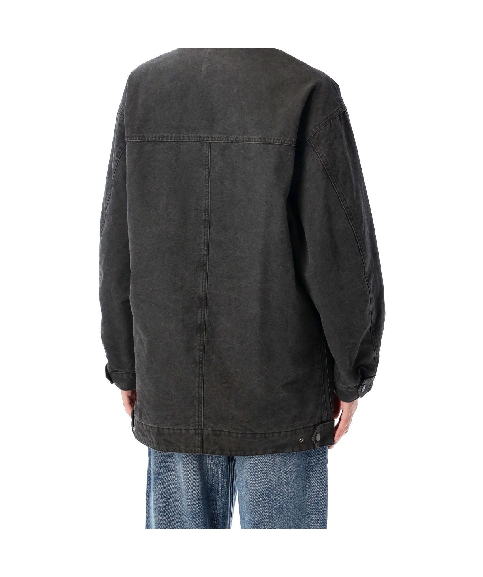 Isabel Marant Étoile Kimelia Coated Cotton Jacket In Black