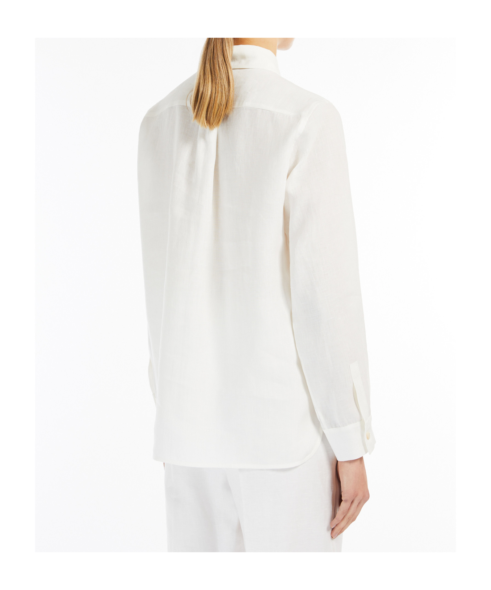 Max Mara Long-sleeved Shirt In White