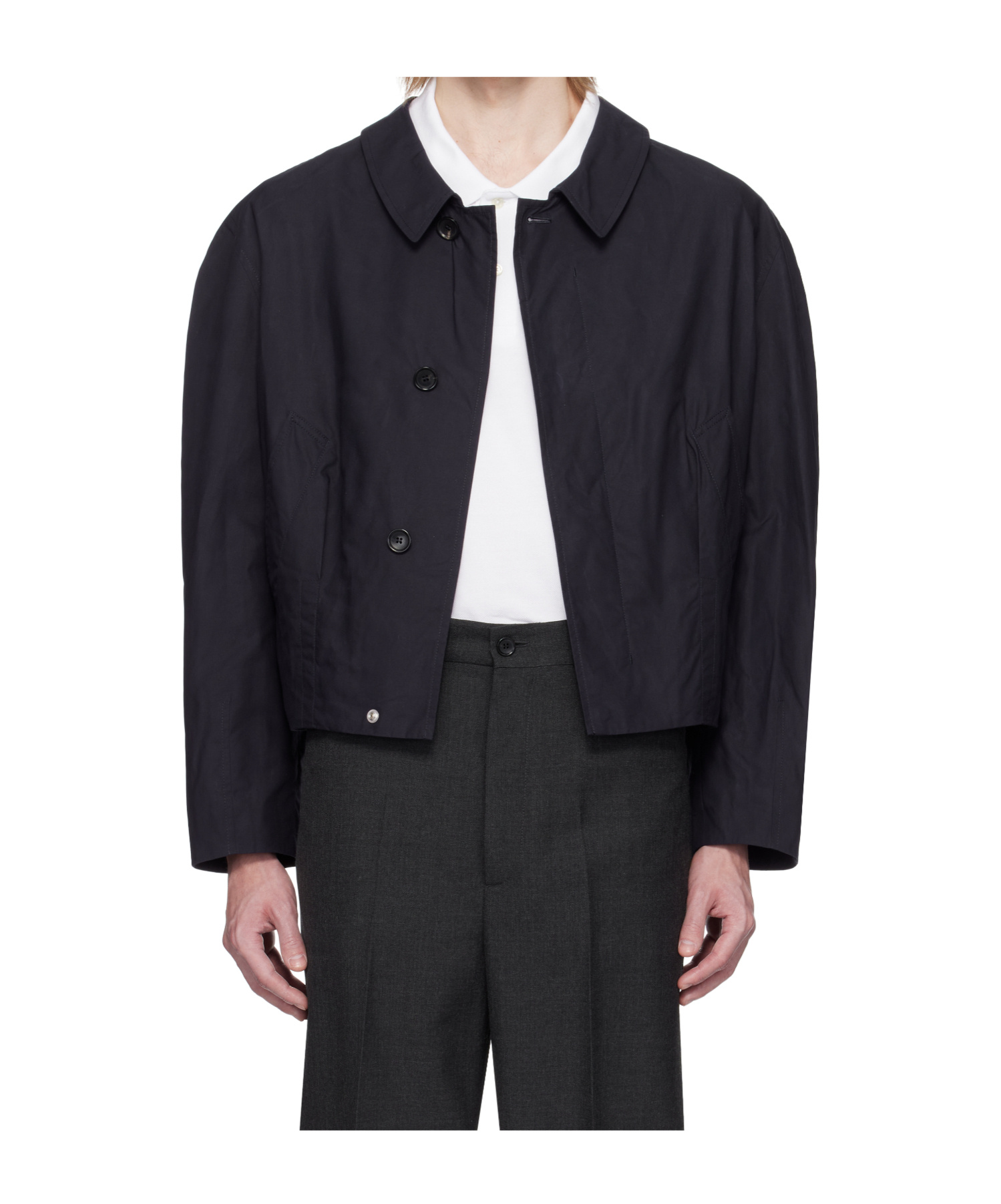 Bally Long Sleeve Casual Jacket In Navy Blue