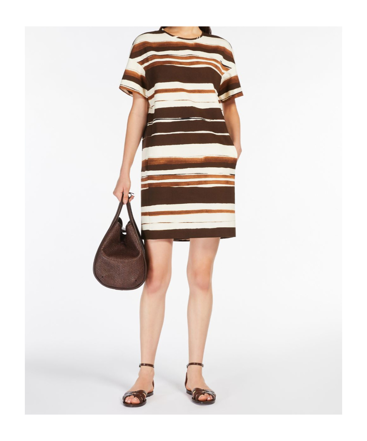 Max Mara Linen And Cotton T-shirt Dress