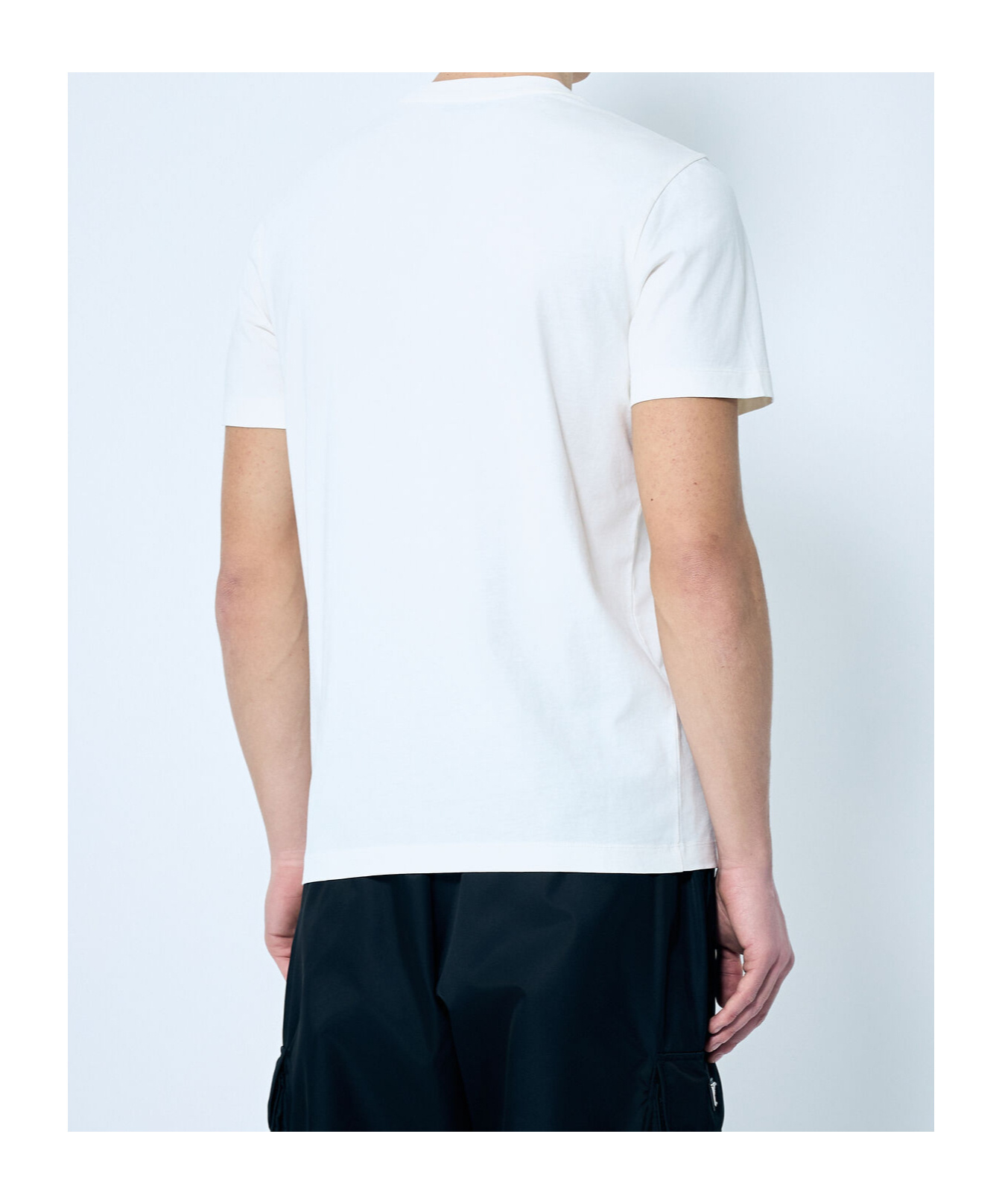 Moncler Men Logo Print T-shirt In White