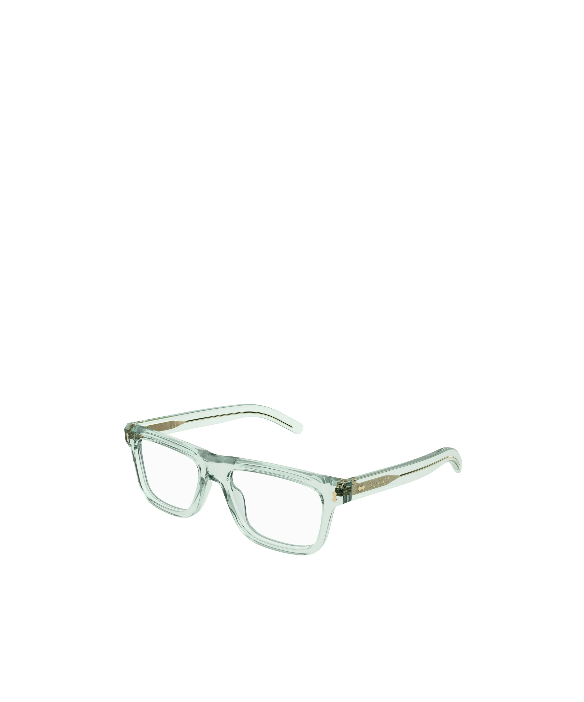 GUCCI TRANSPARENT SQUARE-FRAME GLASSES 